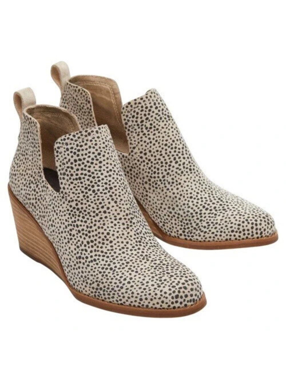 TOMS Women’s Kallie US-7.5 Cutout Boot Macadamia Mini Cheetah Printed Suede
